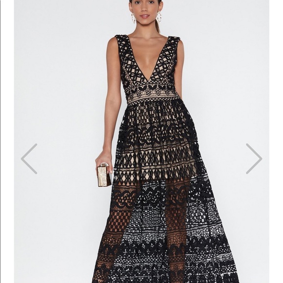 Nasty Gal Dresses & Skirts - In lace of emergency maxi